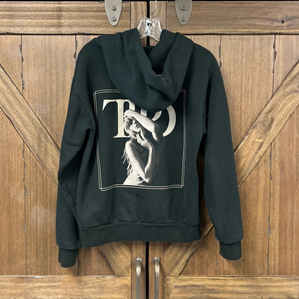 Taylor Swift The Tortured Poets Department Spotify Exclusive Black Hoodie Sz S - Picture 4 of 6